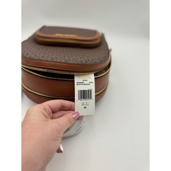 Michael Kors NIP Brown Logo Backpack - Picture 2 of 10